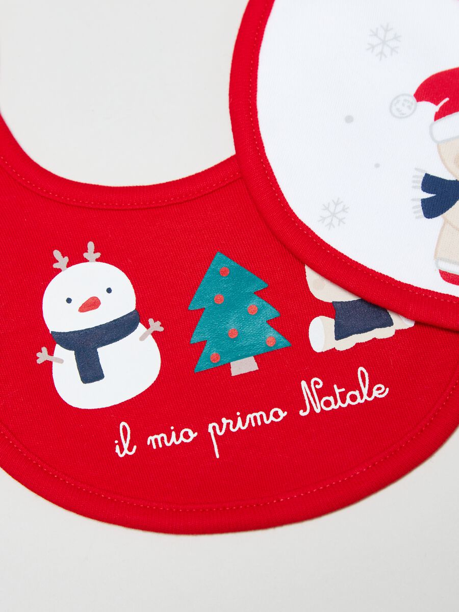 Two-pack bibs with Christmas print_2