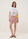 Wei&szlig;es T-Shirt aus reiner Baumwolle mit Blumenprint, Regular Fit_0