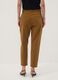 Bronze brown baggy-fit pure cotton denim jeans with paper-bag waist_2