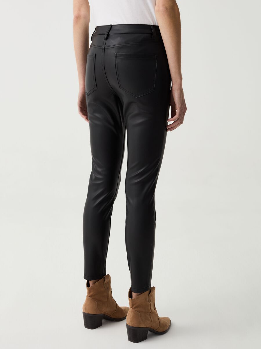 Glossy-effect skinny-fit cropped jeggings_2