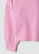 Rosa Hoodie aus reiner Baumwolle mit Strass f&uuml;r M&auml;dchen_3