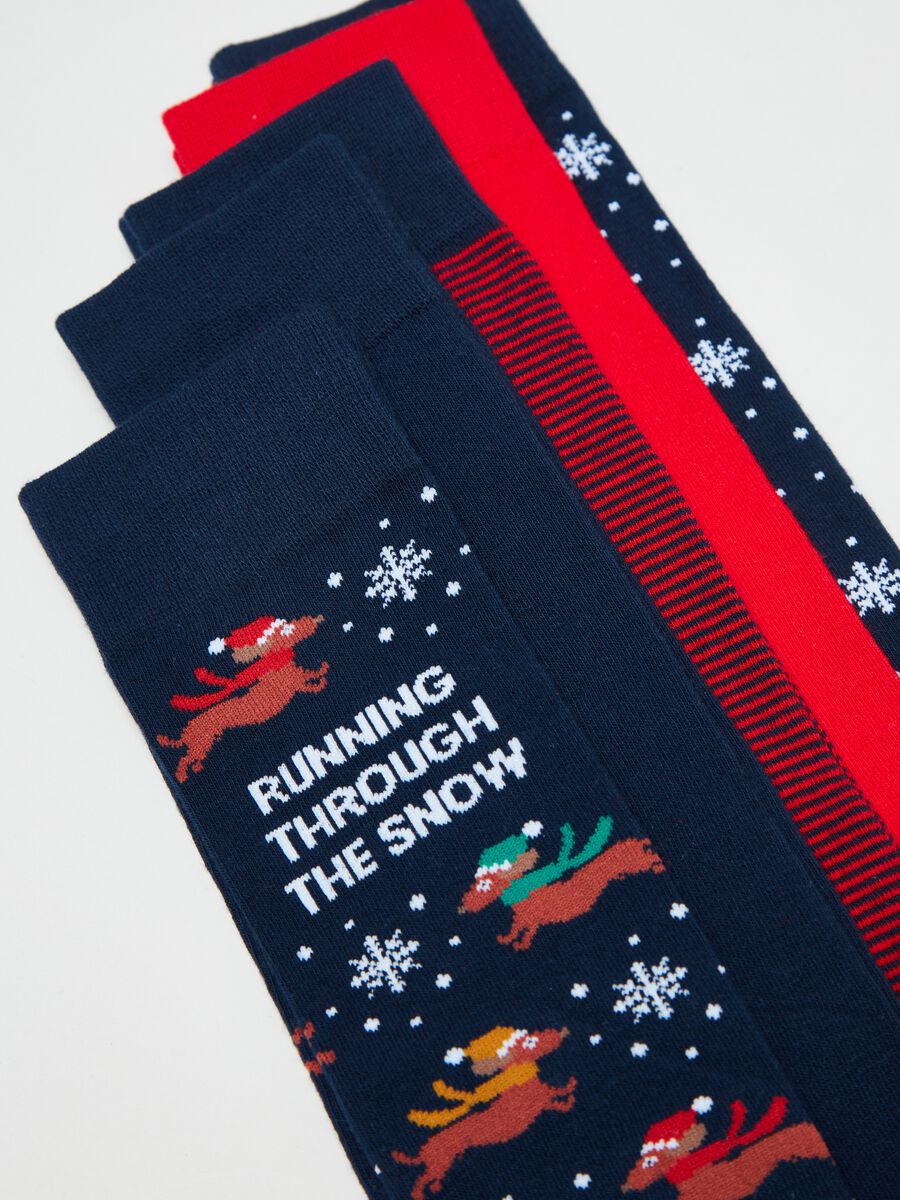 Five-pack long socks with jacquard design_2