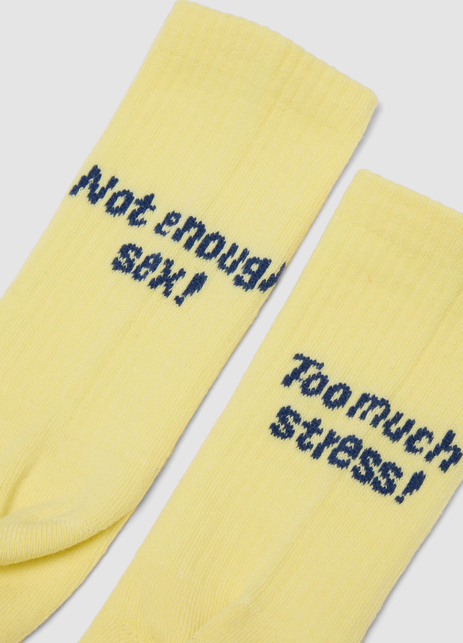 Chaussettes de sport jaunes en coton stretch
