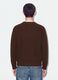 Maglia marrone in puro cotone con scollo profondo a V regular fit_3