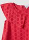 Girls' Relaxed Fit Red Cotton Dress with Embroidery_2