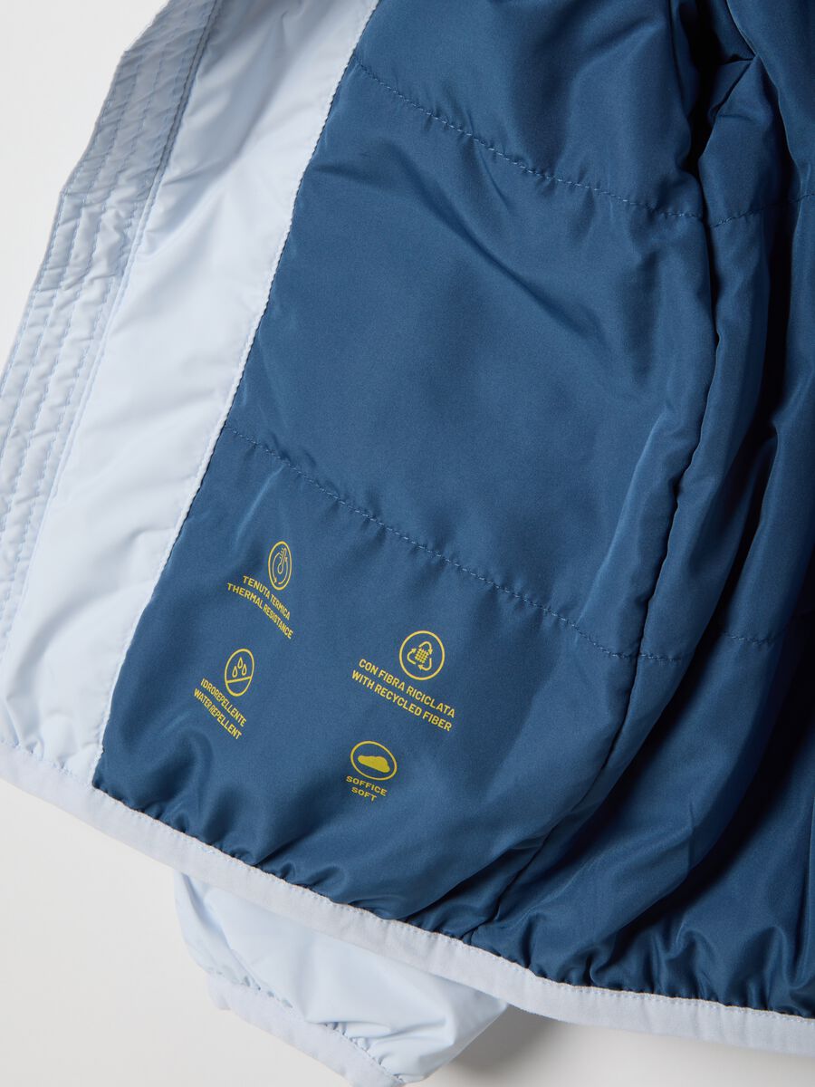 Kinder-regenjacke blau, regular fit mit Kapuze_3