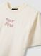 Beige pure cotton short-sleeve T-shirt_5