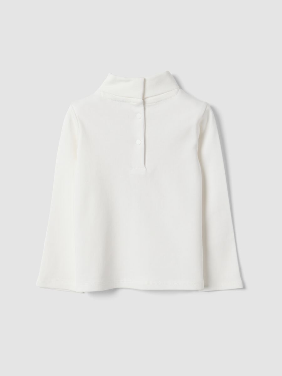 White organic cotton crew-neck top_1