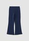 Leggings blu flare in cotone elasticizzato_1