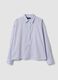 Blue striped pure cotton regular-fit shirt_4