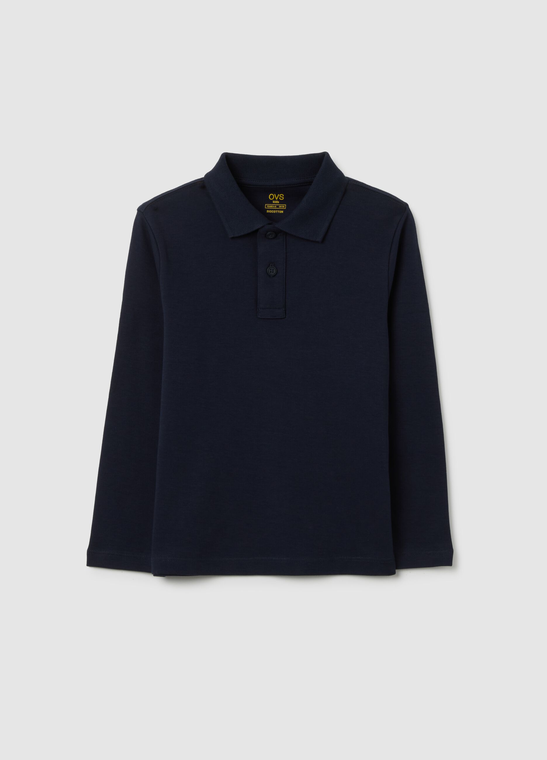 Child's Polo in Pure Blue Cotton Regular Fit