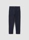 Girls' blue slim-fit stretch organic cotton treggings_0