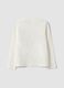 White stretch cotton T-shirt with teddy bear print for girls_1