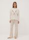 Beige melange organic cotton crew-neck pyjamas_0