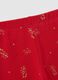 Girls' red skinny cotton leggings with prints_2