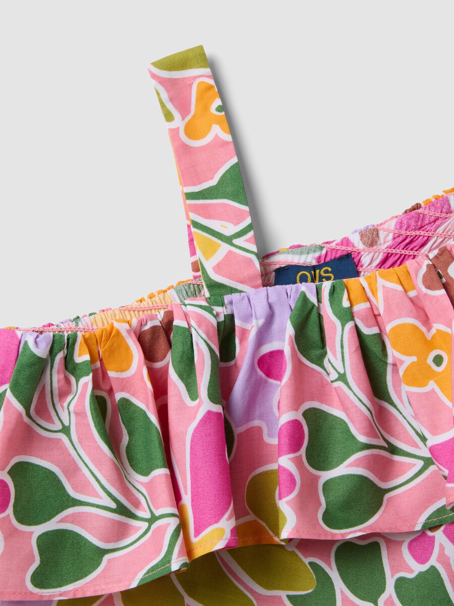 Multicolour pure cotton top with ruffle_2