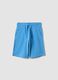Boys' Regular Fit Sky Blue Pure Cotton Shorts_0