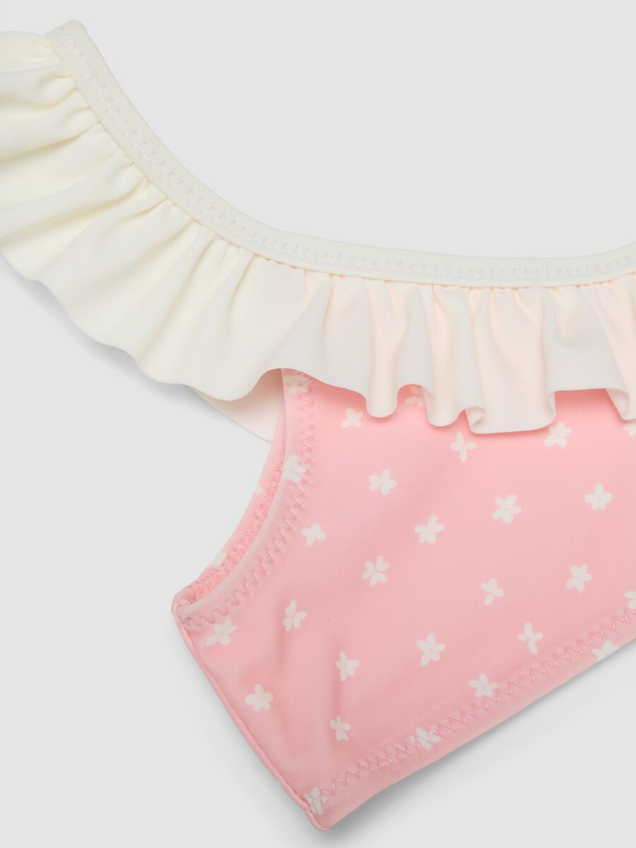 Pink stretch bikini with ruffles_2
