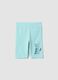 Blue cotton-stretch cycling shorts_0