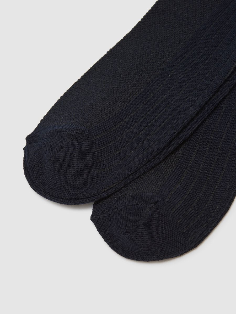 Triple pack of blue ankle sports socks in a cotton blend regular fit_2