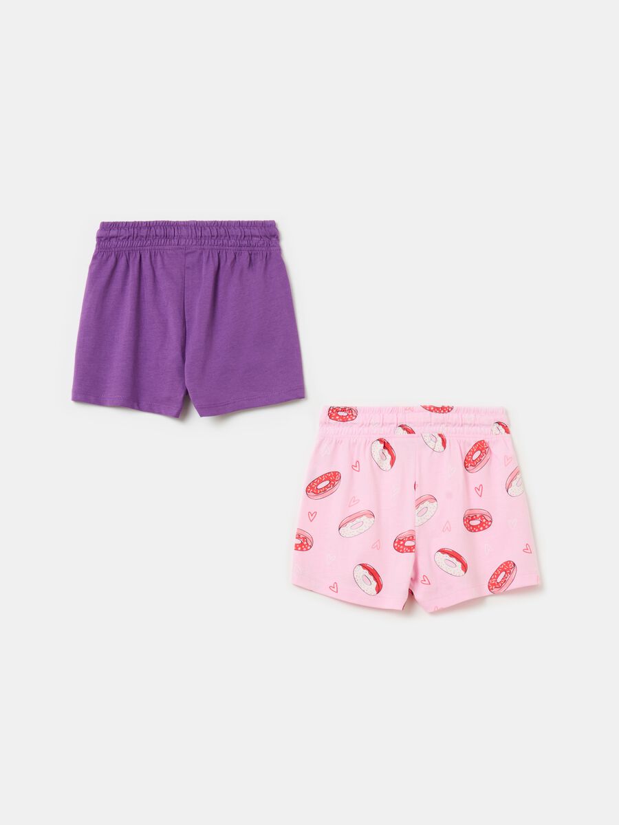 Two-pack cotton shorts with drawstring_2