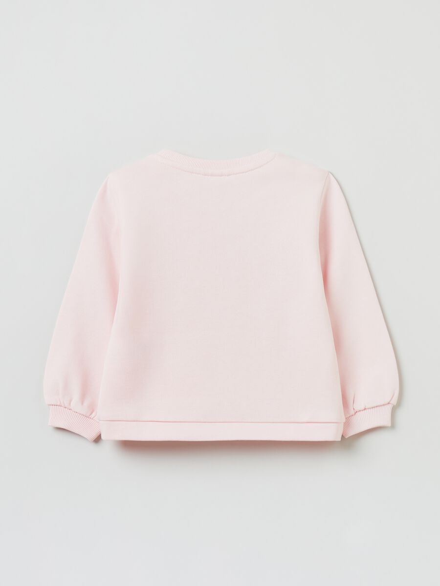 Round neck cotton sweatshirt with print_1