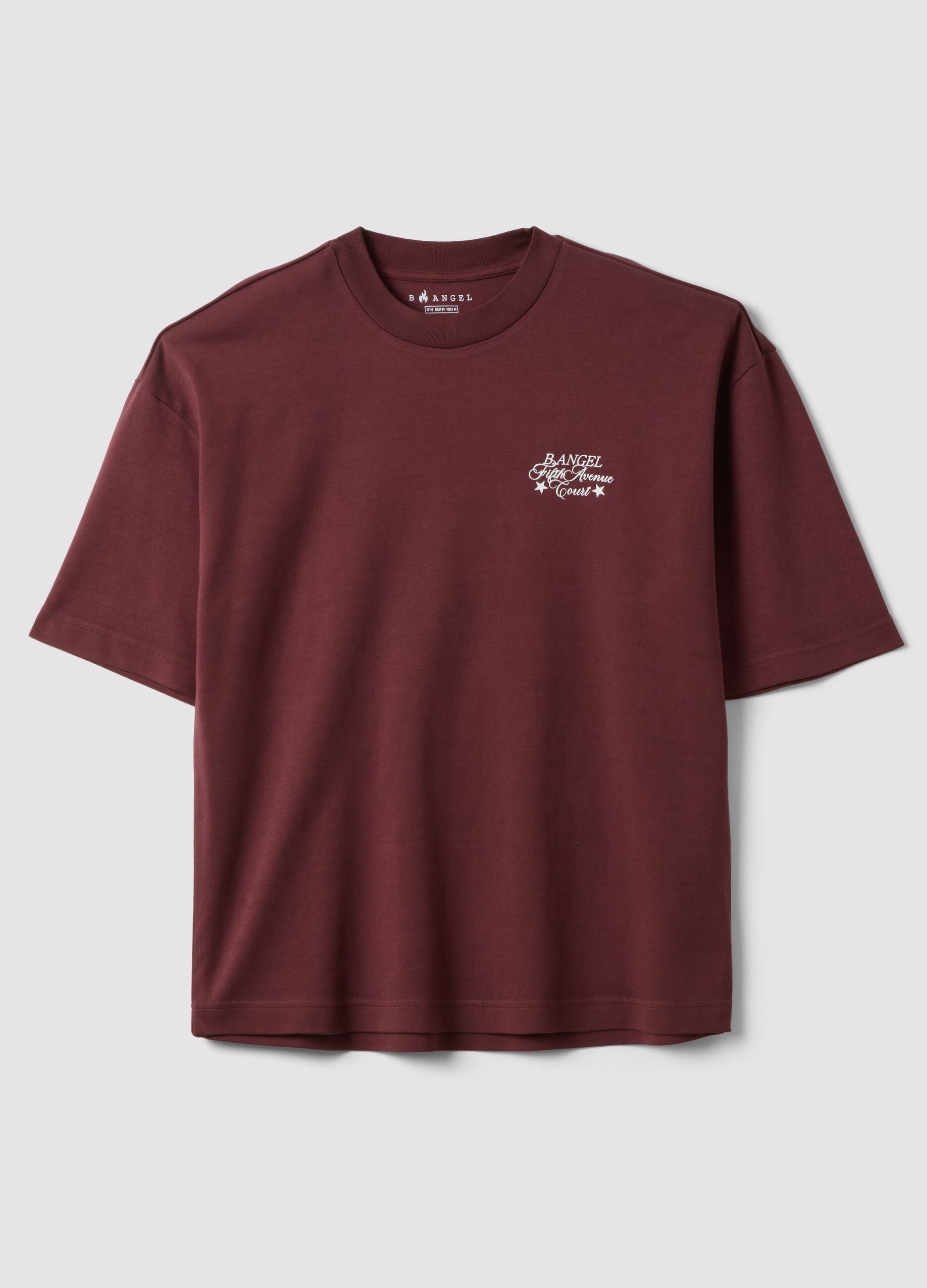 &Kappa;ό&kappa;&kappa;&iota;&nu;&omicron; cropped T-shirt &alpha;&pi;ό 100% &beta;&alpha;&mu;&beta;ά&kappa;&iota; &mu;&epsilon; &sigma;&tau;ά&mu;&pi;&alpha;, boxy fit