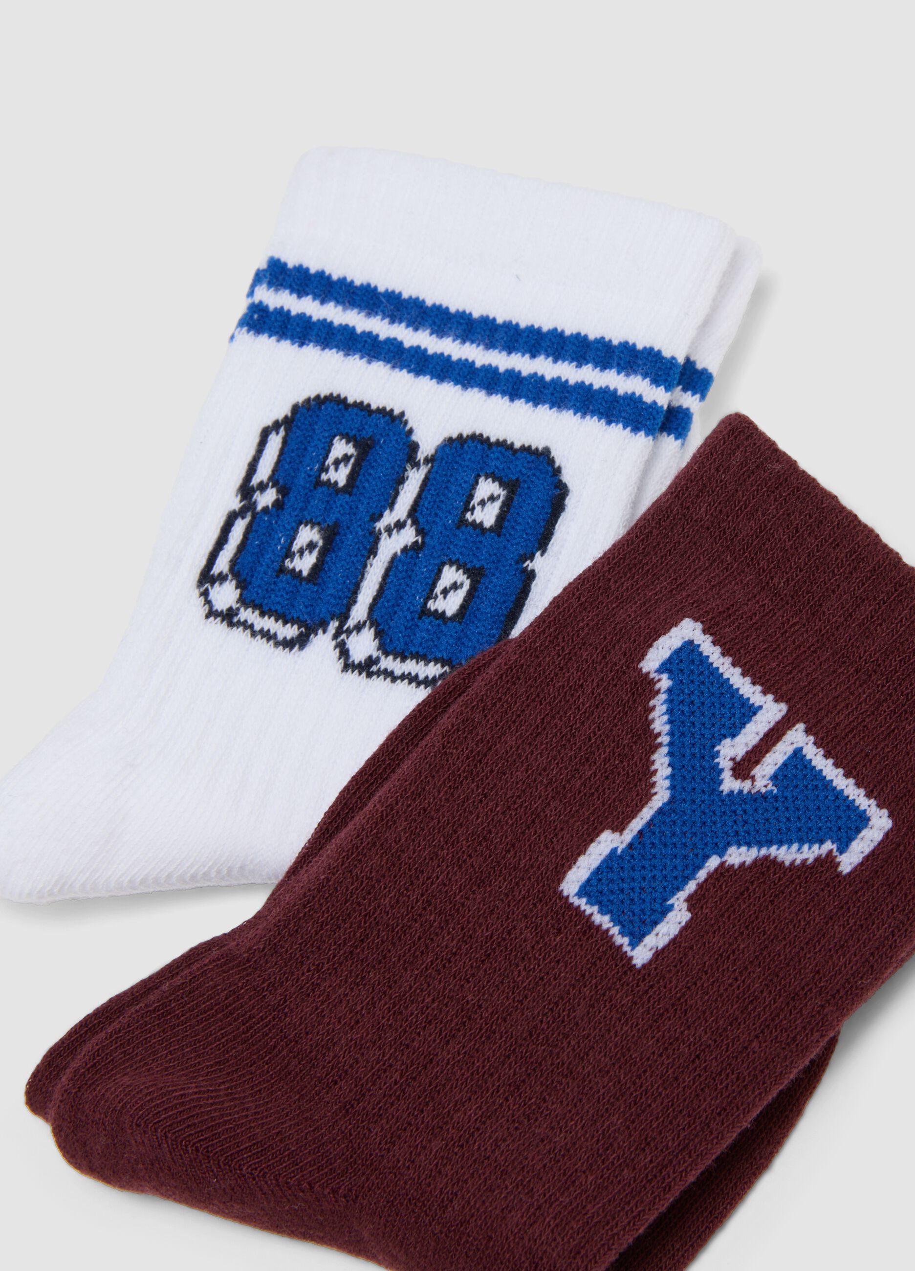 3-pack of multicolour short socks in organic stretch cotton for boys