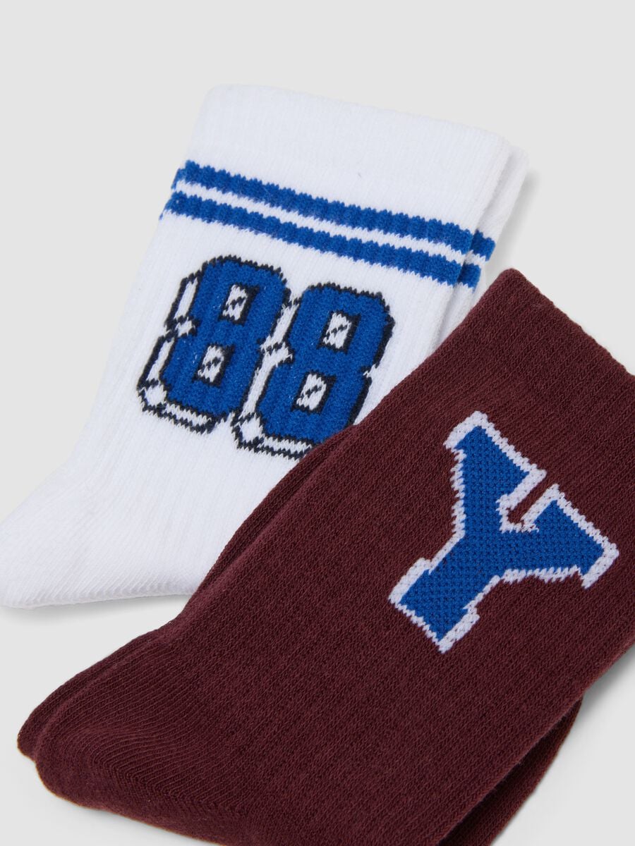 3-pack of multicolour short socks in organic stretch cotton for boys_1
