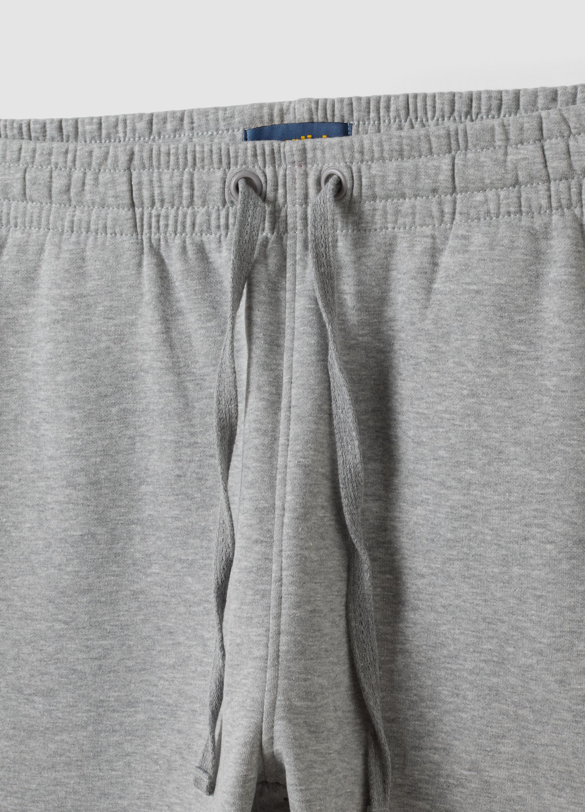 Graue Shorts aus Baumwollmix mit elastischem Bund, Regular Fit