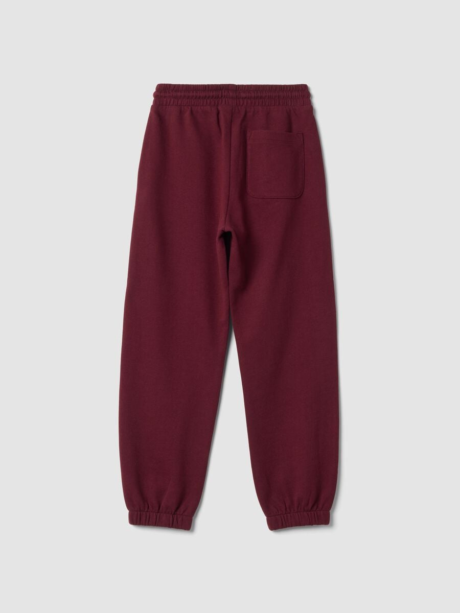 Lila Joggerhose aus Baumwoll- und Viskosemix_1