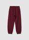 Purple cotton and viscose blend jogger trousers_1