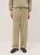 Oversize fit beige cotton blend trousers_1