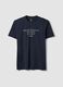 Blaues T-Shirt aus reiner Baumwolle mit kurzen &Auml;rmeln, Regular Fit_4