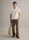 Regular fit white polo in cotton, linen, and silk blend_1