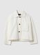 White pure cotton jacket with buttons, regular fit_0