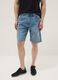 Blue stretch cotton-blend denim shorts, regular fit_1