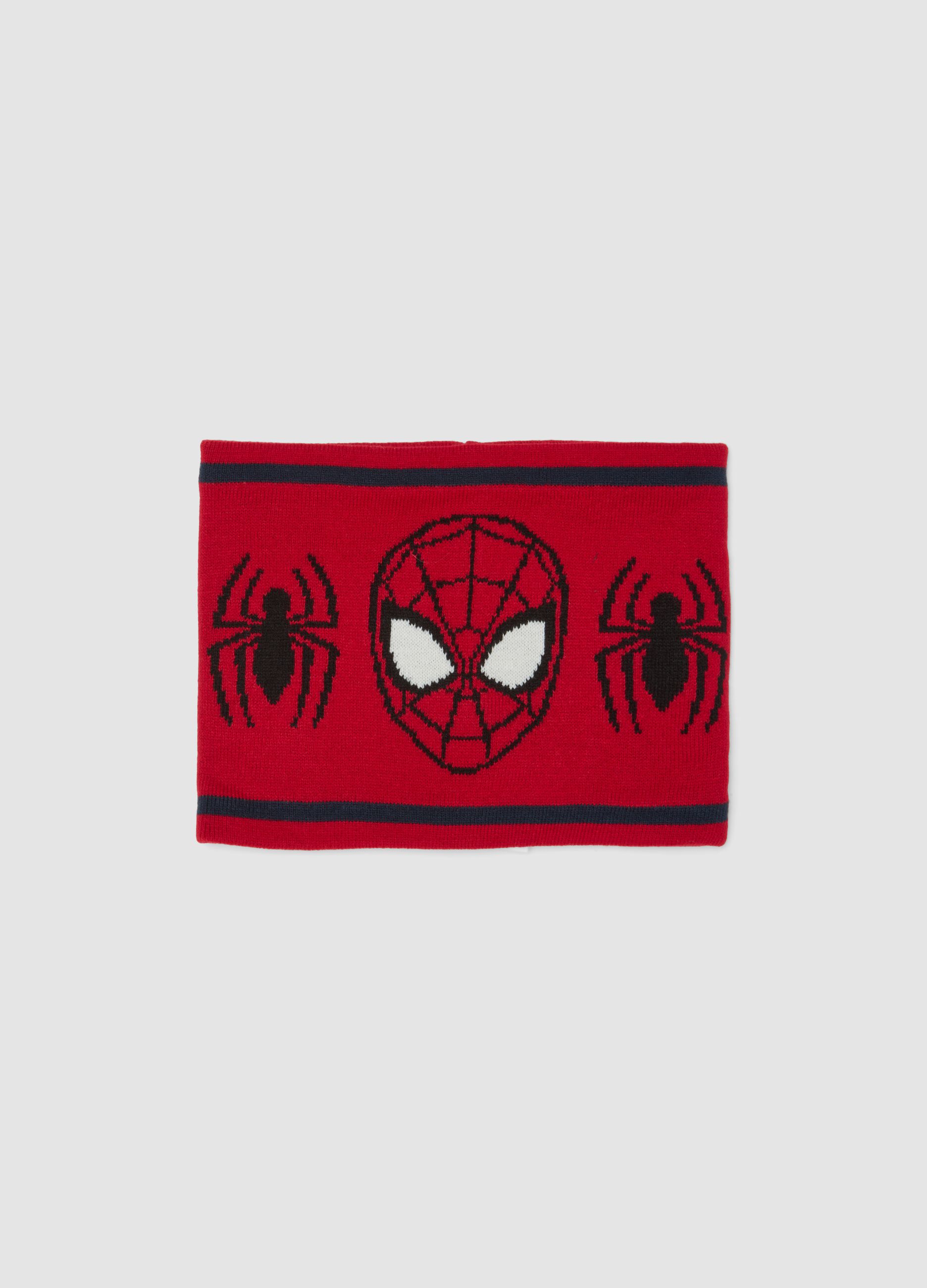 Red MARVEL Spider-Man print scarf