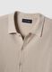 Beige pure cotton regular fit polo with buttons_5