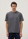 Grey crew neck T-shirt in pure cotton with relaxed fit_0
