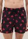 Black beach boxers with Keith Haring heart prints_1