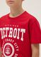 Boys' Regular Fit Pure Cotton Red T-shirt with Print_2