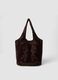 Braune Tasche mit floralem Muster_0