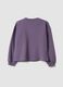 Violettes Sweatshirt aus reiner Bio-Baumwolle mit Rippkragen_1