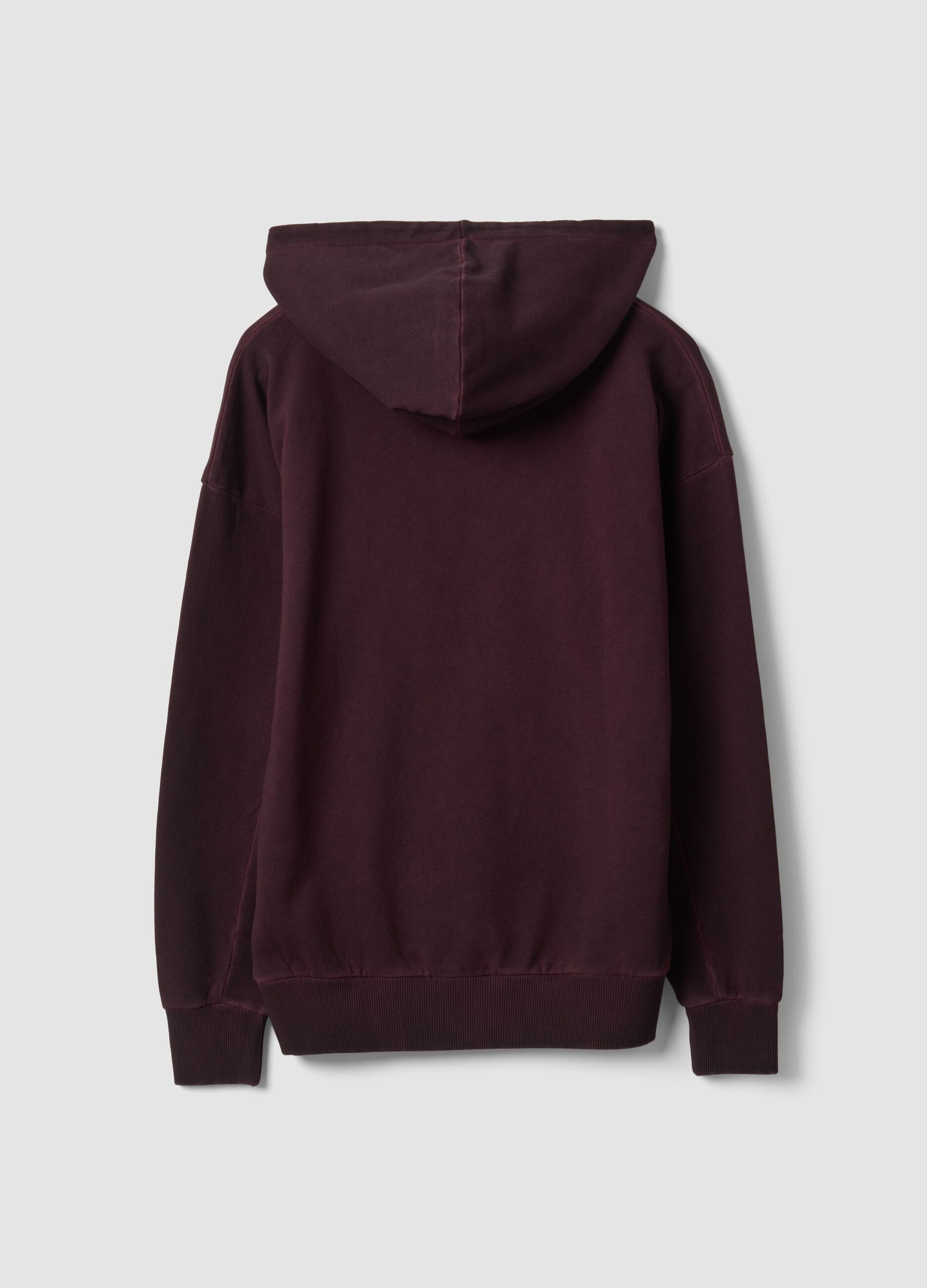 Red pure cotton oversized hoodie
