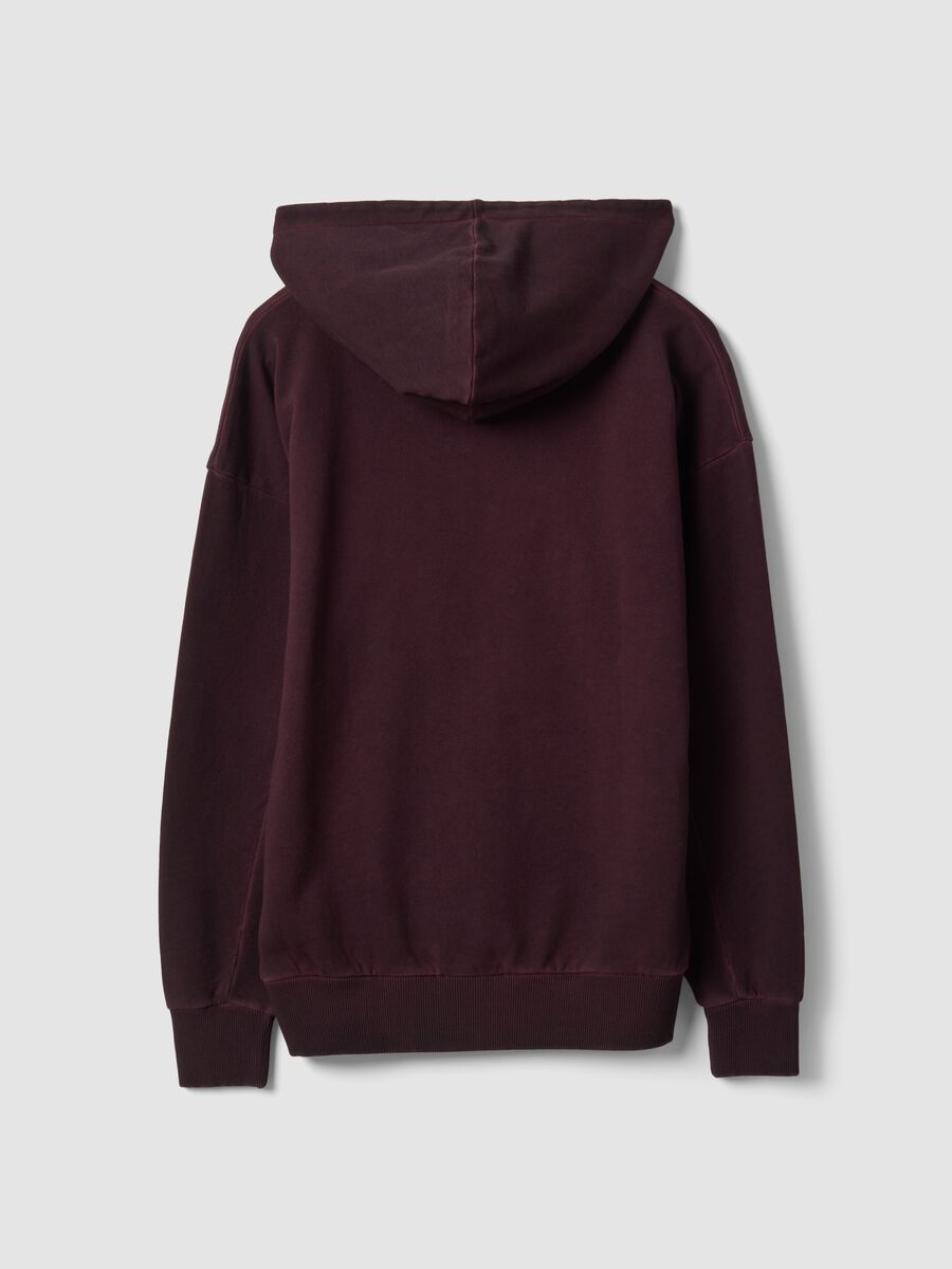 Red pure cotton oversized hoodie_6