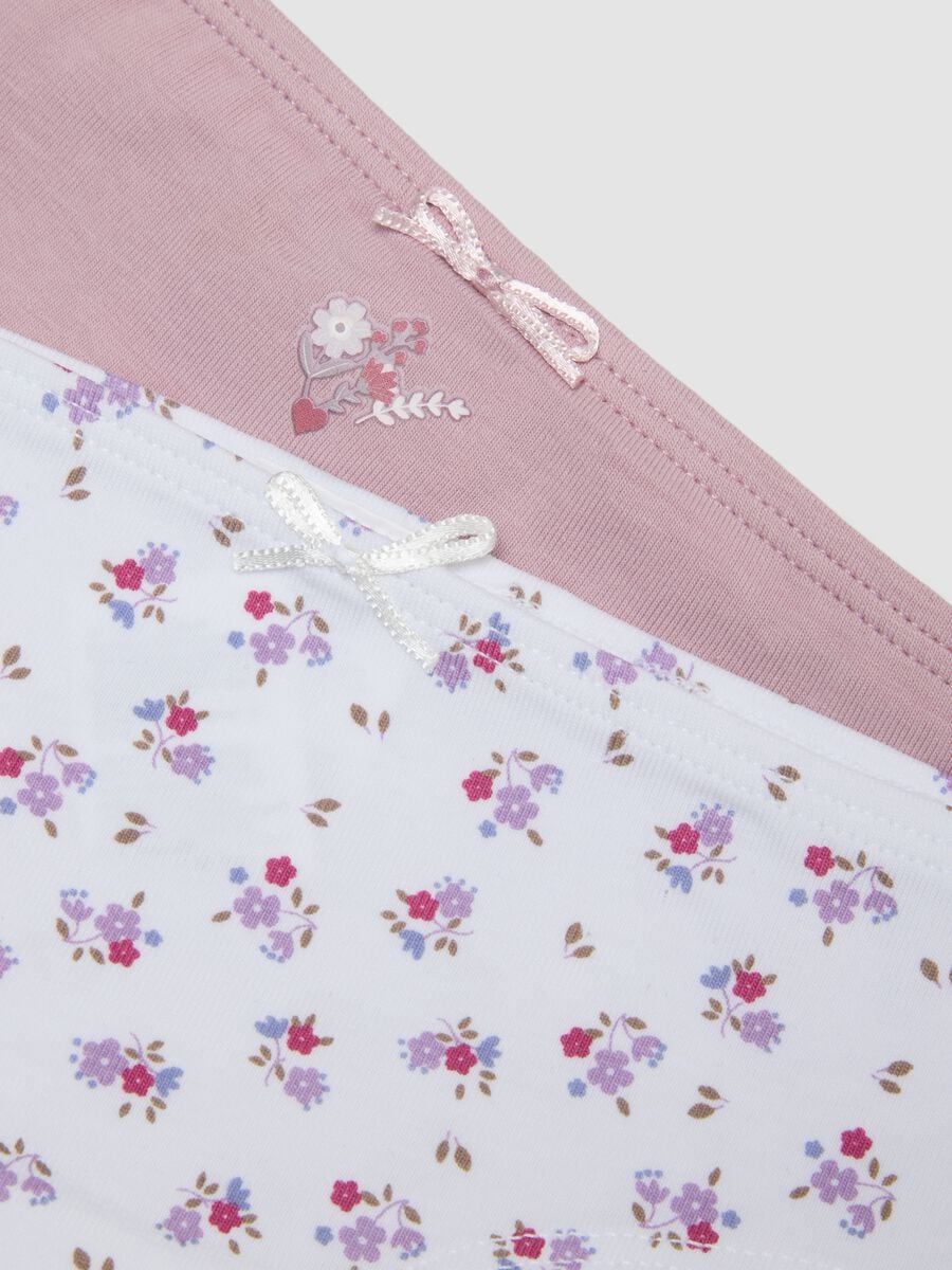 3-pack of multicolour baby girls&rsquo; briefs in stretch organic cotton blend_2
