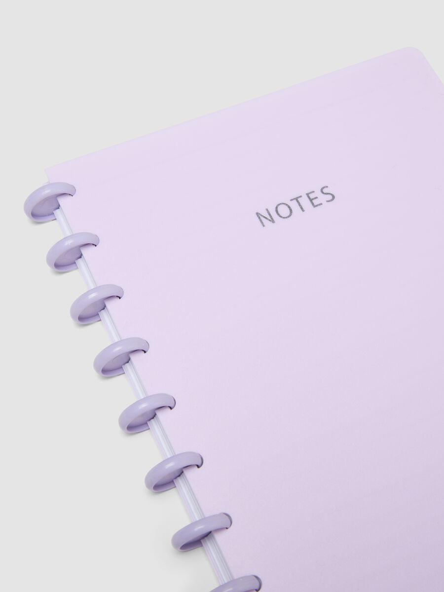 Purple notebook with lined pages in rigid cardboard with spiral_2