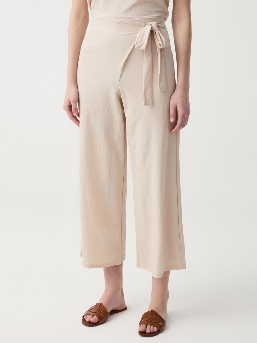 Wide-leg trousers with wraparound fastening_2