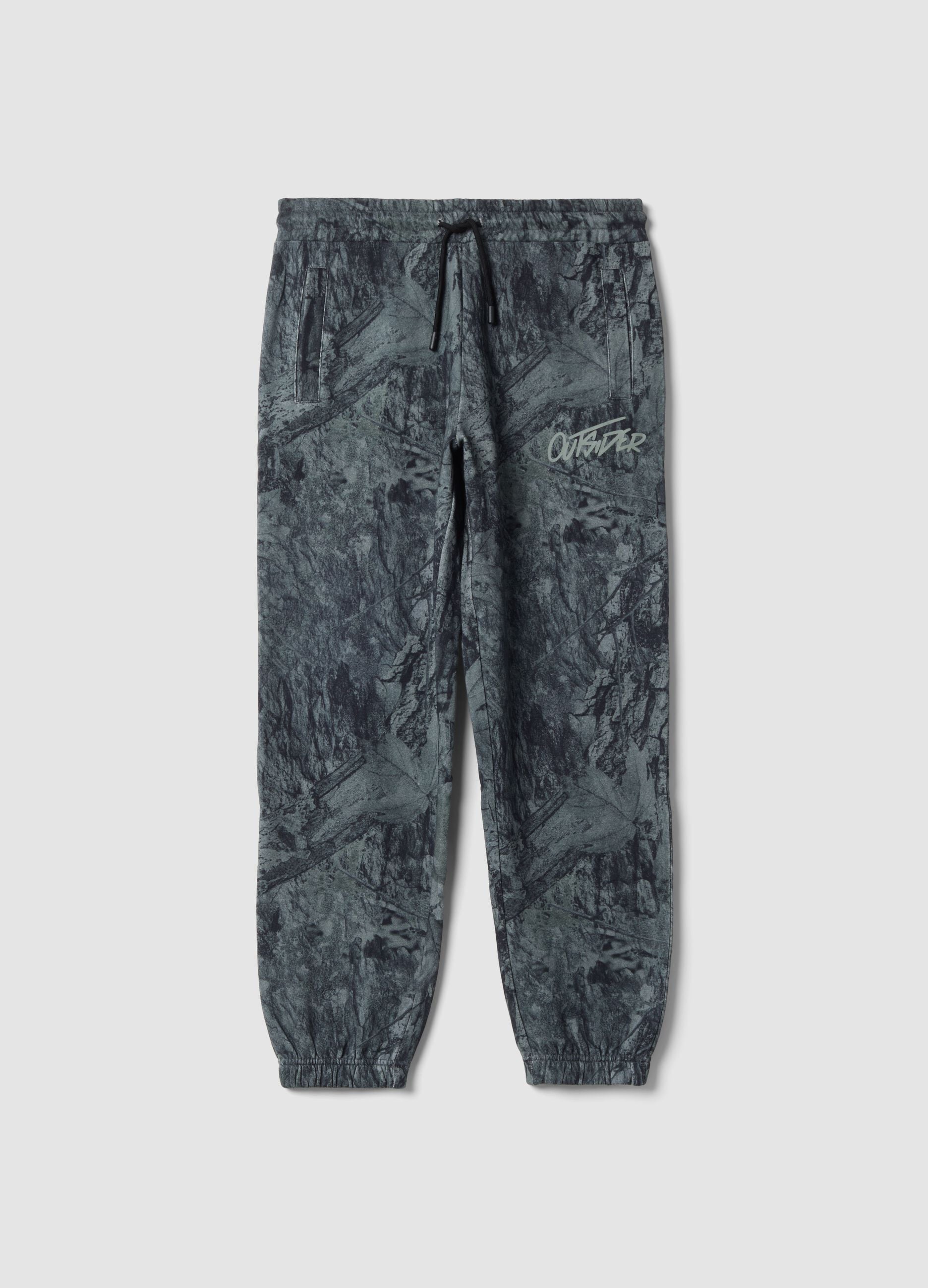 Graue Jogginghose aus Baumwollmischung mit Comfort Fit